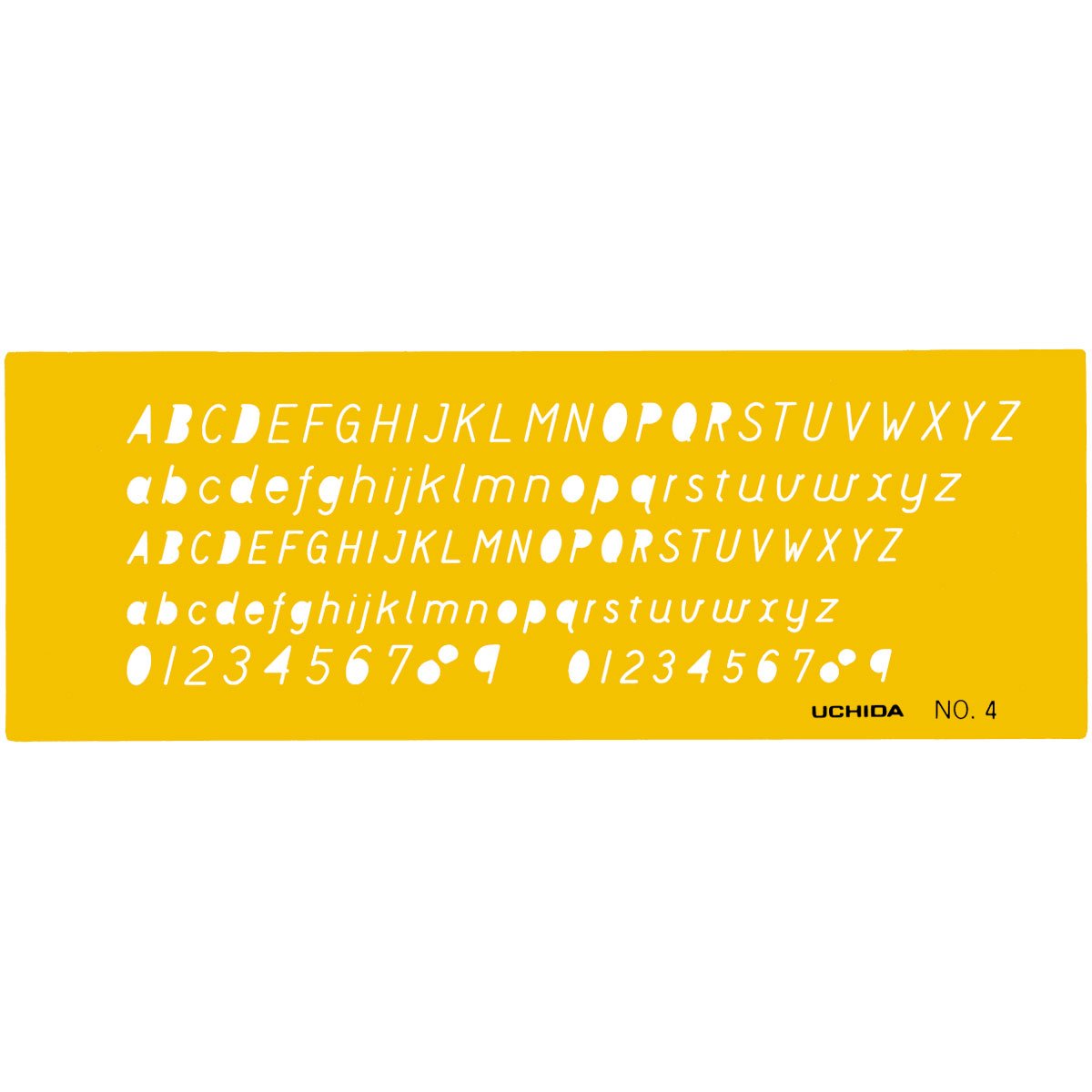 Amazon.co.jp: ウチダ テンプレート No.4 英字数字定規 1-843-1004